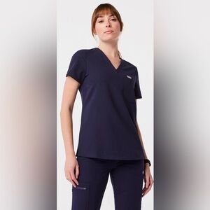 FIGS Catarina One Pocket Scrub Top Technical Collection Navy Size XS